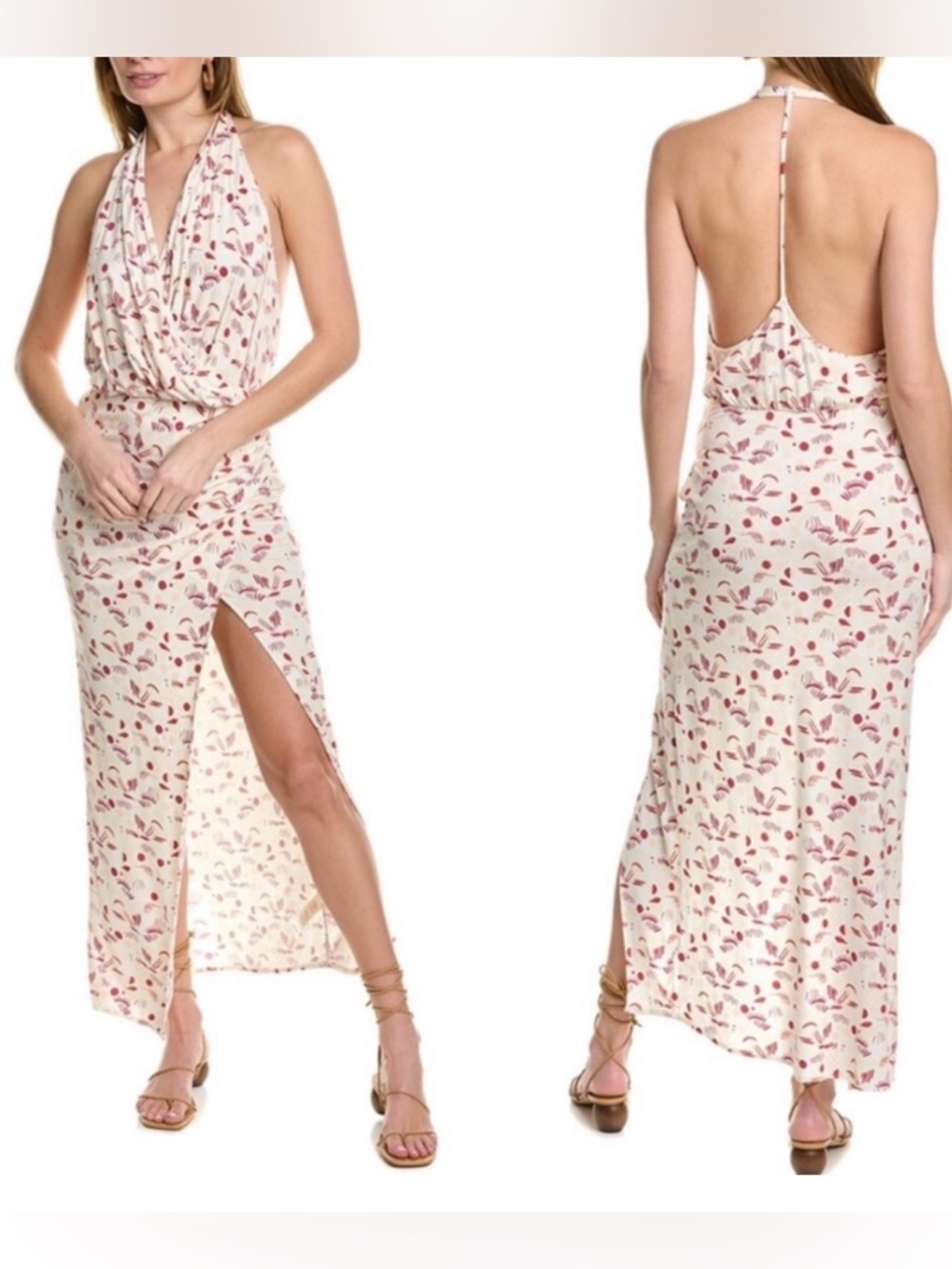 NWT Free people Daria printed slit dress